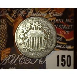 1869 U.S. Shield Nickel, Fine.