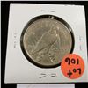 Image 2 : 1921 P U.S. Peace Silver Dollar, VF-EF.