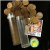 Image 1 : 1917 & 1955 Solid Date Rolls of U.S. Lincoln Cents in a pair of plastic tubes.