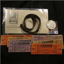 "Hillburger-Hamburger, Inc.990 Extra Qual. Gold" leather and cloth strap; (19) 1950 era "Cole Bros. 