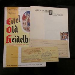 "Souvenir Menu Eitel Old Heidelberg on Randolph Just West of State Chicago"; "The Eureka Chemical & 