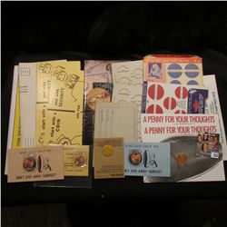 (2) Ink Blotter cards "Start with a Coin end with Security Ask for a Home Savings Coin-Bank"; brochu