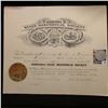 Image 1 : Large Certificate from February 3rd, 1912 "Nebraska State Historical Society" signed by President Jo