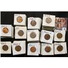 Image 1 : 1 1/2" x 1 1/2" double row box of 1950 D to 52 D Lincoln Cents in holders. Box measures 3 1/8" x 6 1