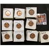 Image 1 : 1 1/2" x 1 1/2" double row box of 1963 to 73 S Lincoln Cents in holders. Box measures 3 1/8" x 6 1/4