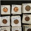 Image 2 : 1 1/2" x 1 1/2" double row box of 1963 to 73 S Lincoln Cents in holders. Box measures 3 1/8" x 6 1/4