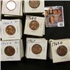 Image 3 : 1 1/2" x 1 1/2" double row box of 1963 to 73 S Lincoln Cents in holders. Box measures 3 1/8" x 6 1/4
