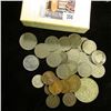 Image 2 : Small cardboard box of miscellaneous Coins, including (2) Indian Cents (one holed); (4) Foreign Coin