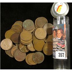1910 P Counterstamped "L"; 1910 S & (48) 1910 P U.S. Lincoln Cents in a plastic tube.