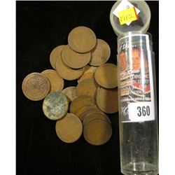 (22) 1912 P & (1) 12 D Lincoln Cents. Circulated.