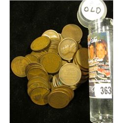 (53) 1919 Lincoln Cents, Circulated. Stored in a plastic tube.