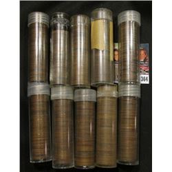 (10) Rolls of Old U.S. Wheat Cents in plastic tubes, each marked "OLD".