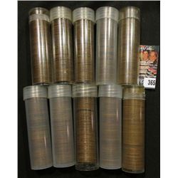 (10) Rolls of Old U.S. Wheat Cents in plastic tubes, each marked "OLD".