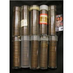 (10) Rolls of Old U.S. Wheat Cents in plastic tubes, each marked "OLD".