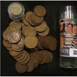 (53) 1918 Lincoln Cents in a plastic tube. Circulated.