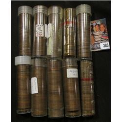 (10) Rolls of Old U.S.Wheat Cents in plastic tubes.