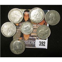 New Zealand 1937 Three Pence Silver, VF; 1991 Great Britain Five Pence; & (5) Silver Great Britain S