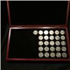 Image 2 : Felt lined Wooden case for Statehood Quarters, contains (26) Coins, ($6.50 face value).