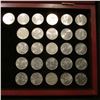 Image 3 : Felt lined Wooden case for Statehood Quarters, contains (26) Coins, ($6.50 face value).