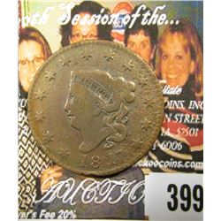 1817 U.S. Large Cent, VF+, some porosity on the reverse.