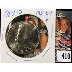 1987 D Kennedy Half Dollar, MS67.