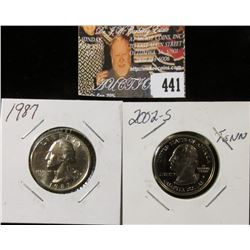 1987 MS67 & 2002S Tennessee PF70 Statehood Quarters.