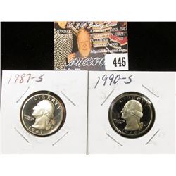1987 S PF70 & 1990 S PF70 Washington Quarters.
