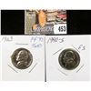 Image 1 : 1990 S PR70 Cameo and 1963 PR70 Jefferson Nickels.