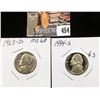 Image 1 : 1994 S 70 Cameo and 1963 D MS68 Jefferson Nickels.