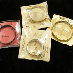 (5) Different Gold-Filled Bezels for Gold Pieces, including 1/2 & One Krugerrand, Austrian 100 Coron