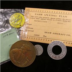 Key Ring "Around Tuit"; "Good Luck from Barney B. Kean" encasement for a cent; Iowa City, Iowa "Cash