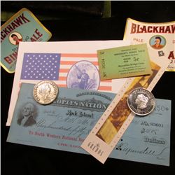 May 24, 1894 "State of Illinois Peoples National Bank Rock Island" Check, vignette of George Washing