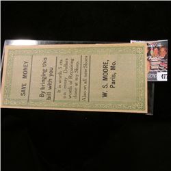 $10 "The Confederate States of America Fac-Simile" Advertising Note "Save Money By bringing this bil