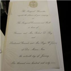 1969 Robert D. Ray Inaugural Ceremonies State of Iowa Program & Invitation; & an Iowa Souvenir Deck 