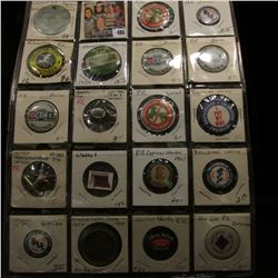 (20) Railroad & Transportation Theme Pin-backs dating back fifty or more years. 'Doc' valued this gr