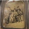 Image 1 : Group of Civil War era Tin types & Black and White Photos,one has a gold-colored frame, another depi