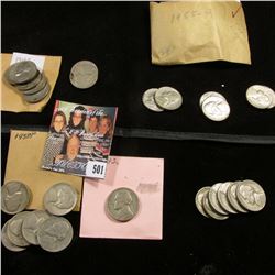 Early Group of Jefferson Nickels dating back to 1938. Includes (6) 1938 P, 42 P, (5) 47P, (2) S, (6)