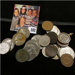 Mixed Coin Group including Indian Head Cents, Canada Silver & non-silver coins, & a small amount of 