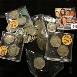 (32) Circulated Buffalo Nickels, various dates, grades.