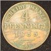 Image 1 : 1855A Austrian 4 Pfennig Copper.