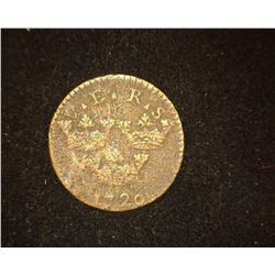 1720 (Schweden) SWEDEN Ore V.E.R.S. ULRIKA ELEONORA copper VG.