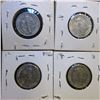 Image 2 : 1916 P, S, 18 S, & 41 D Mercury Dimes, possibly cleaned, all VF-EF.