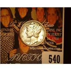 1921 D Mercury Dime, Good with reverse rim ding