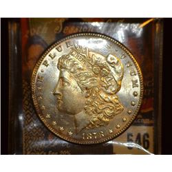 1878 S Morgan Silver Dollar, Brilliant Uncirculated, Light toning.