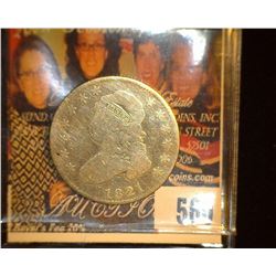 1821 Large Size Capped Bust Quarter, Good.