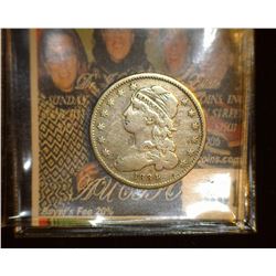 1834 Capped Bust Quarter, reduced size, Fine.