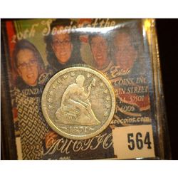 1874 Arrows at Date Liberty Seated Quarter, VG.