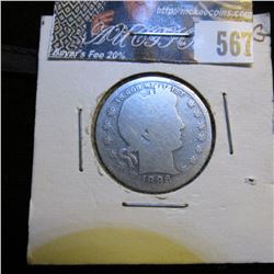 1896 O U.S. Barber Quarters, AG-G. Red Book $55 in Good.