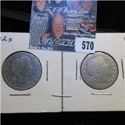 1902 S & 1905 S U.S. Barber Quarters, AG-G. Red Book value in Good is $44.00.