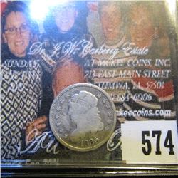 1835 Large Date and 5c Capped Bust Half Dime, Good.